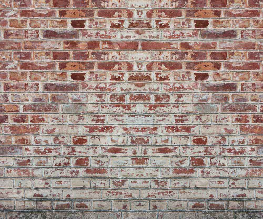 kateレトロなレンガの壁の背景古い