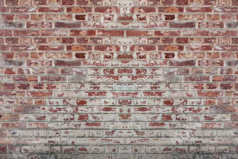 kateレトロなレンガの壁の背景古い