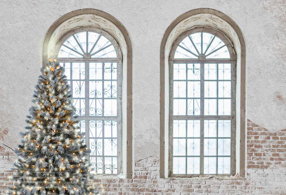 kateクリスマスレトロな背景写真撮影のための古いウィンドウ