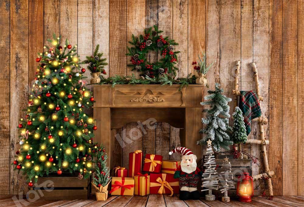 kateクリスマスギフトの背景の花輪