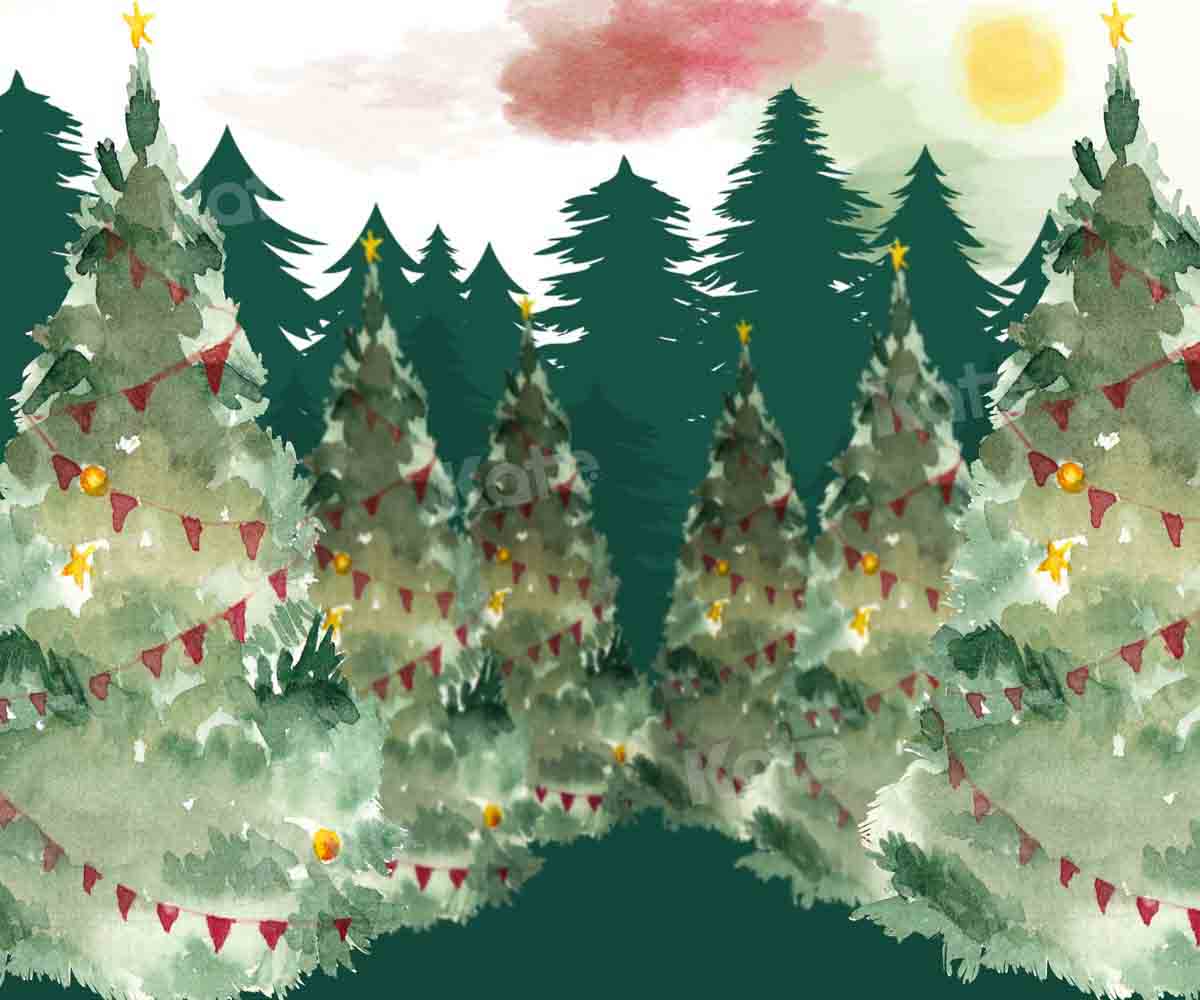 写真撮影のためにのkateクリスマスの森の背景