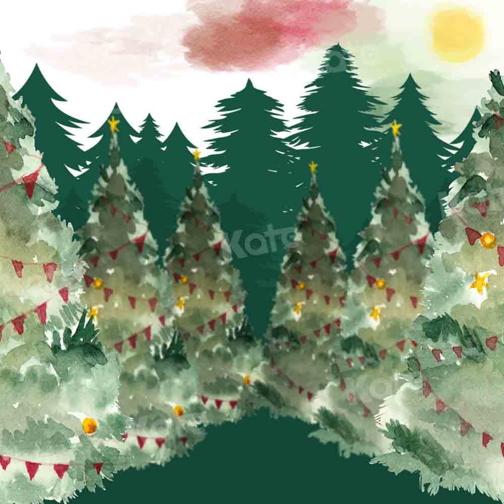 写真撮影のためにのkateクリスマスの森の背景