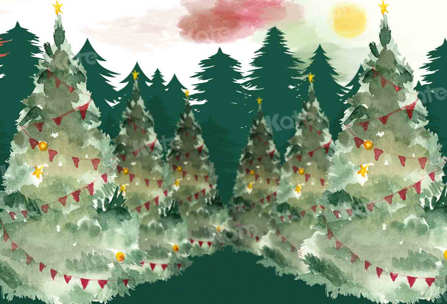 写真撮影のためにのkateクリスマスの森の背景