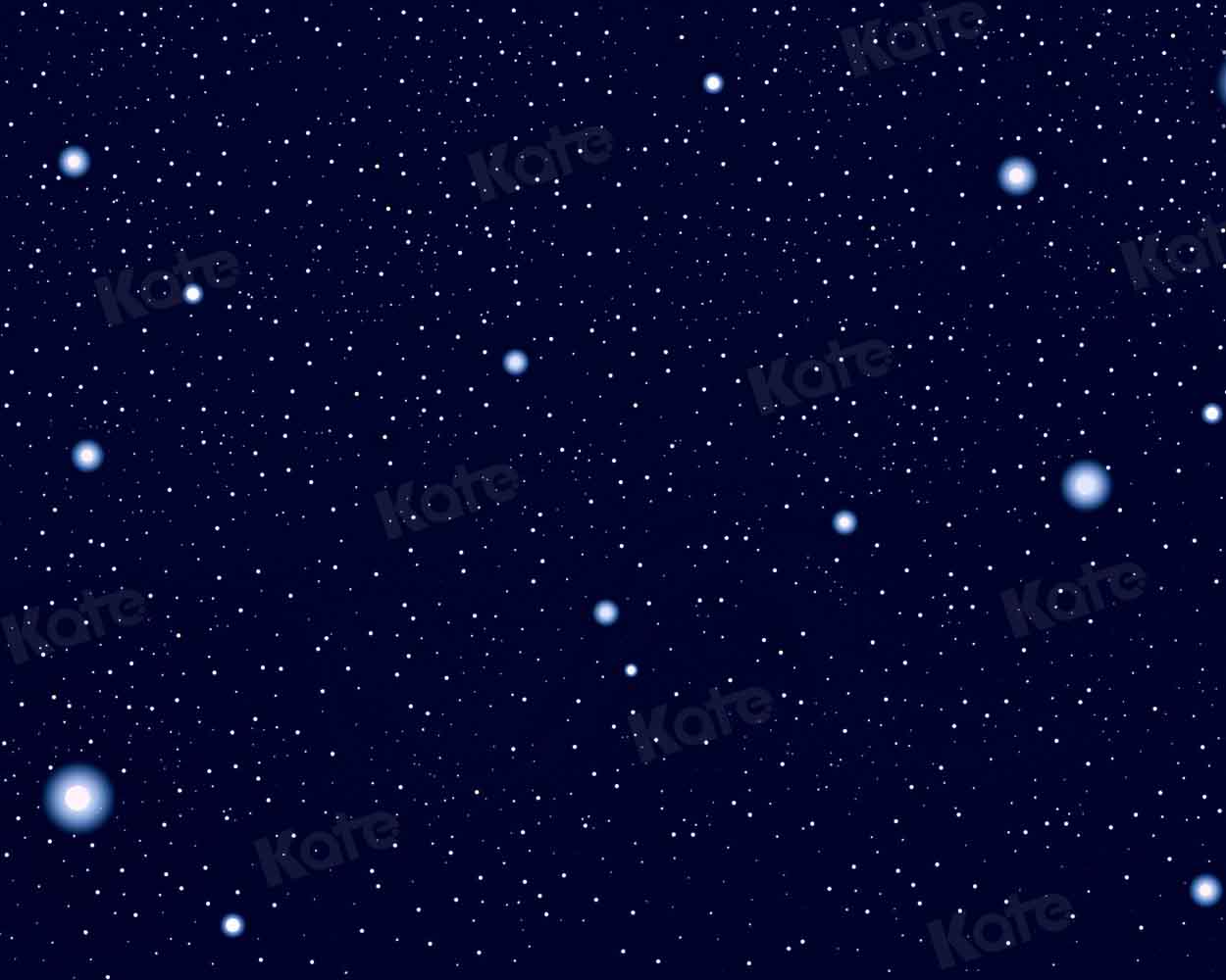 チェーン写真によって設計された写真撮影のためのKate青い星空の背景の夜