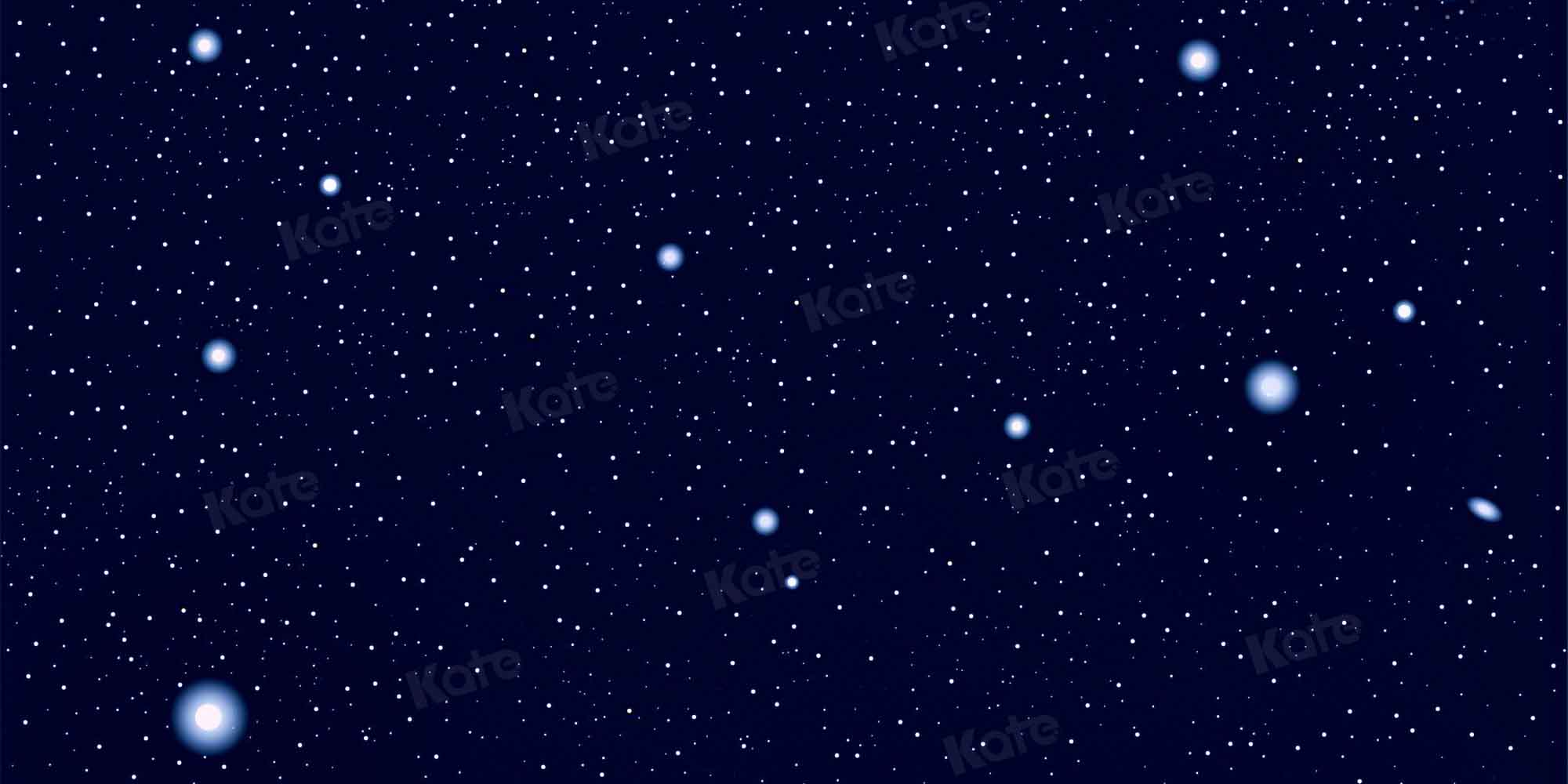チェーン写真によって設計された写真撮影のためのKate青い星空の背景の夜