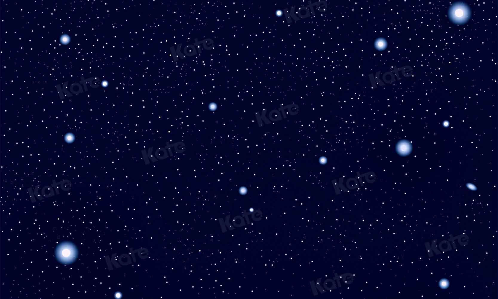チェーン写真によって設計された写真撮影のためのKate青い星空の背景の夜