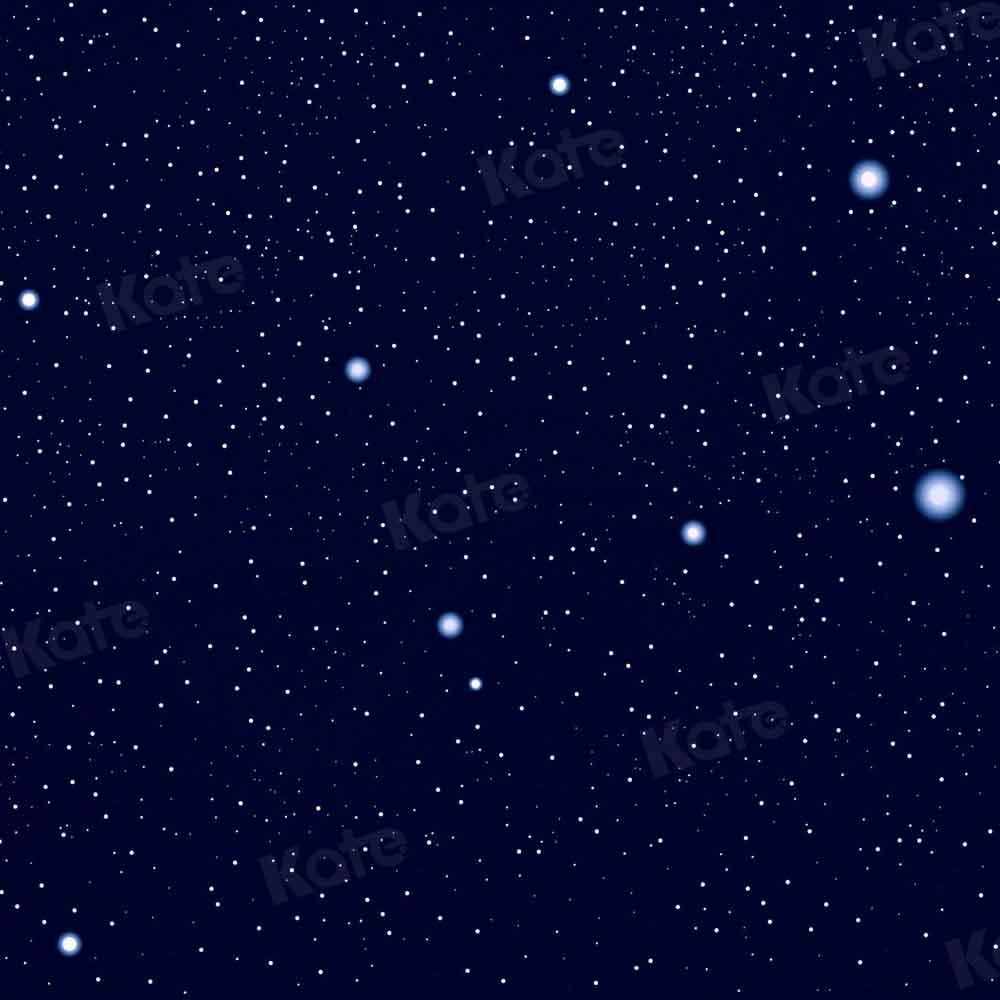 チェーン写真によって設計された写真撮影のためのKate青い星空の背景の夜