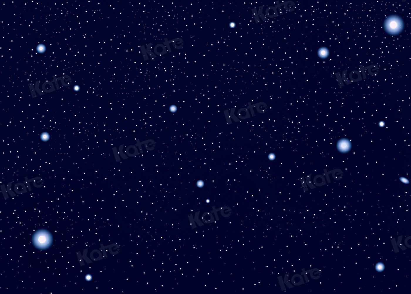チェーン写真によって設計された写真撮影のためのKate青い星空の背景の夜
