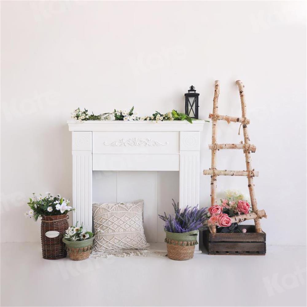 写真撮影のためのkateつの春の自由奔放に生きる背景暖炉の花