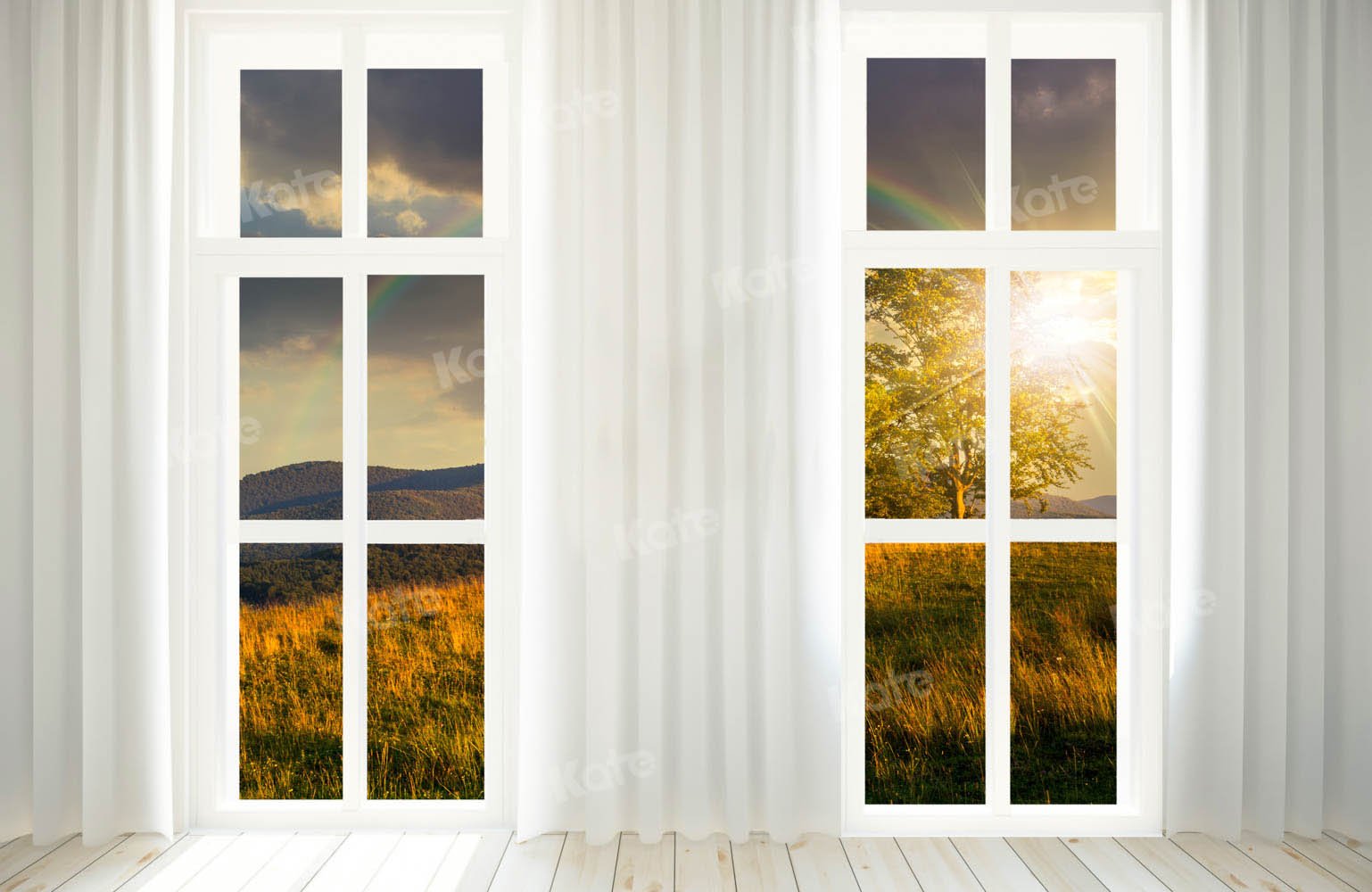 写真撮影のためのkate秋の日没の背景