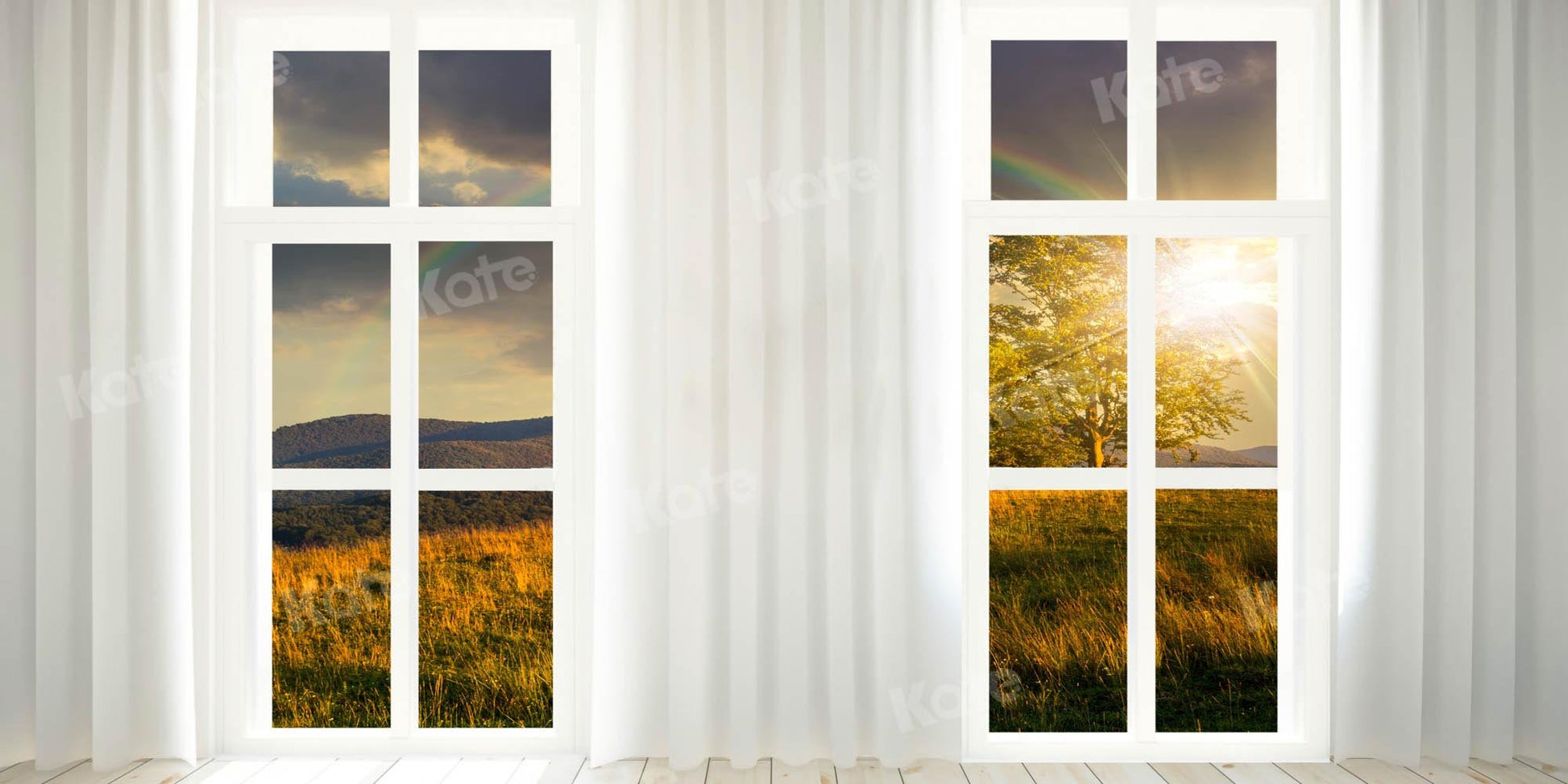 写真撮影のためのkate秋の日没の背景