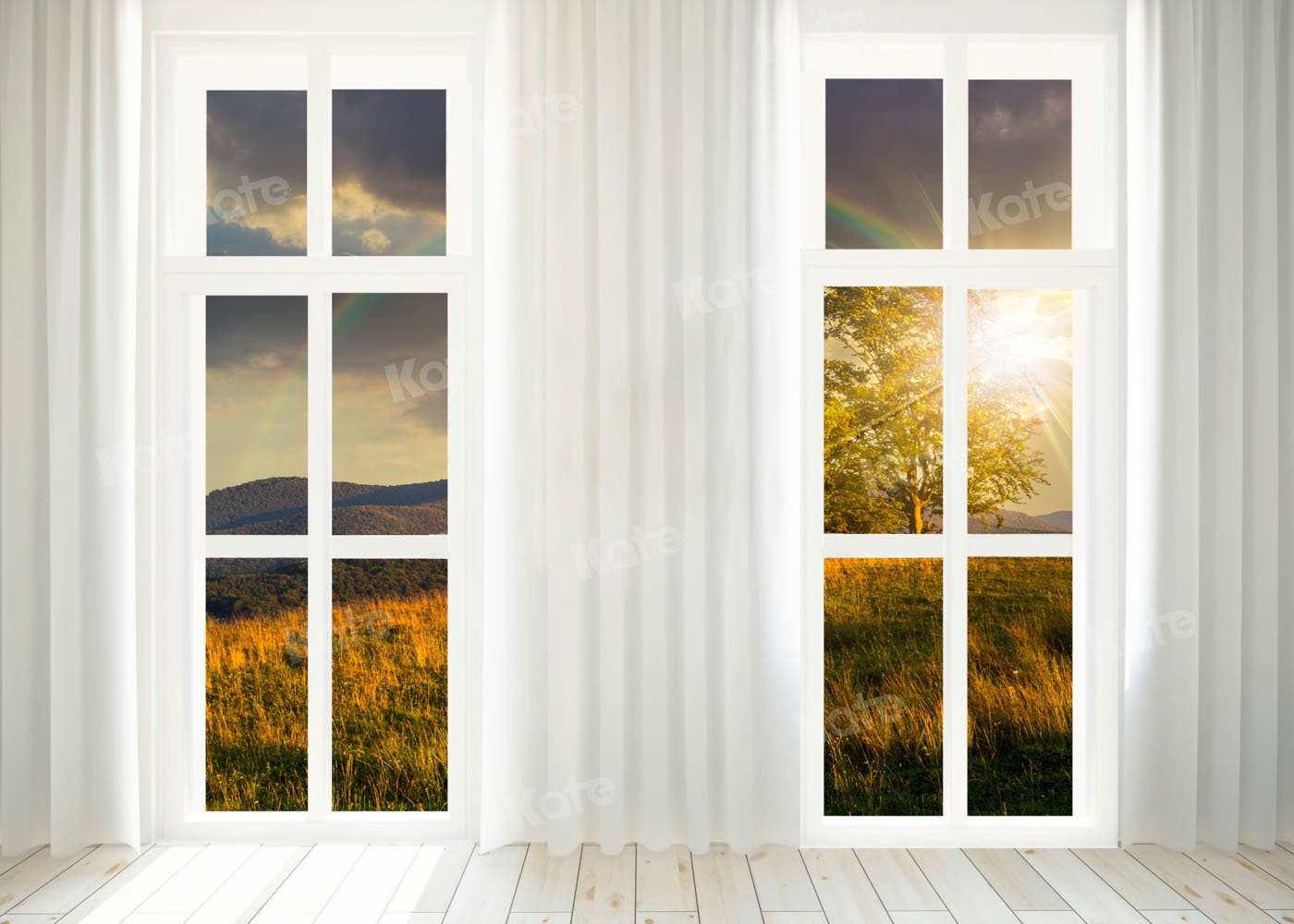 写真撮影のためのkate秋の日没の背景