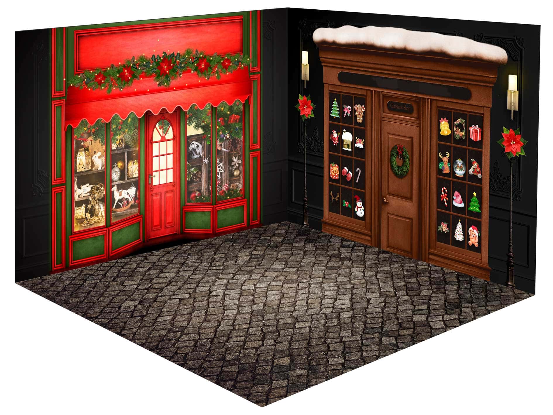 クリスマスショップルームセットkate個（8ftx8ft＆kate0ftx8ft＆8ftxkate0ft）
